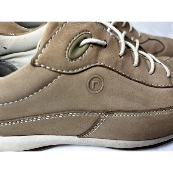 Rockport women’s Size 10 Comfort Walking Leather Tan Shoes Lace Up - Picture 7 of 9